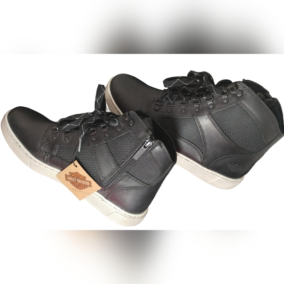 HARLEY DAVIDSON Men's Dixon Moto Black Sneaker Riding Motorcycle Boots - Picture 11 of 11